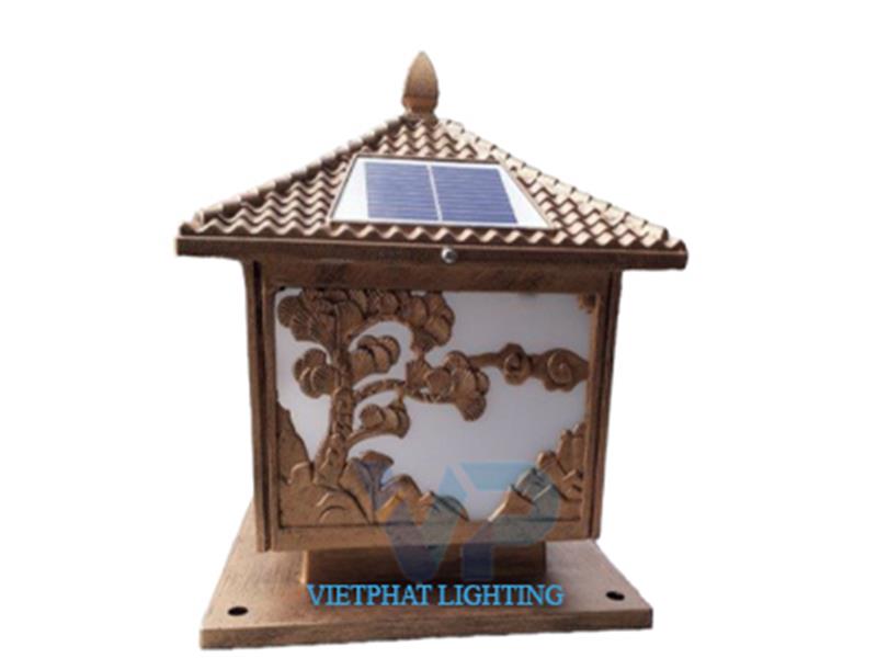 Đèn trụ cổng vuông năng lượng mặt trời - TC05