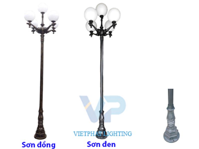Cột DC02 lắp 5 bóng cầu đục D300