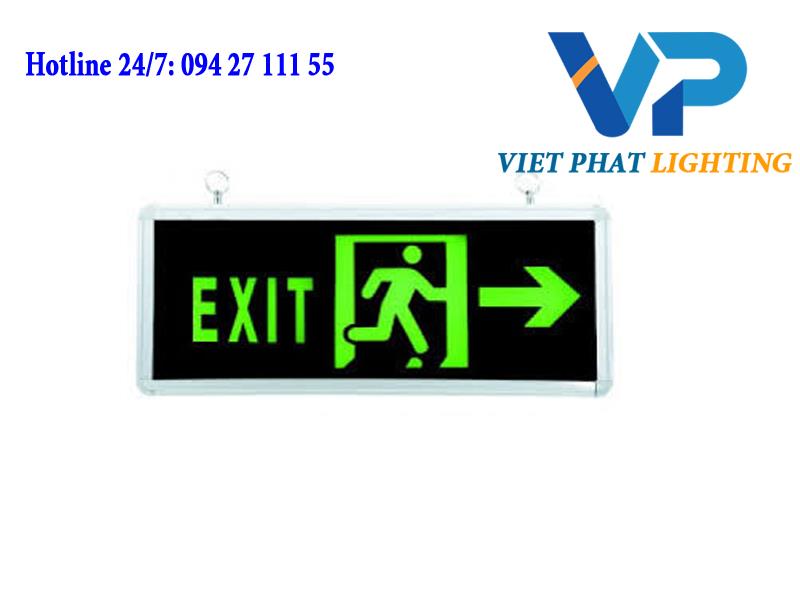 Đèn exit 1 mặt chỉ phải