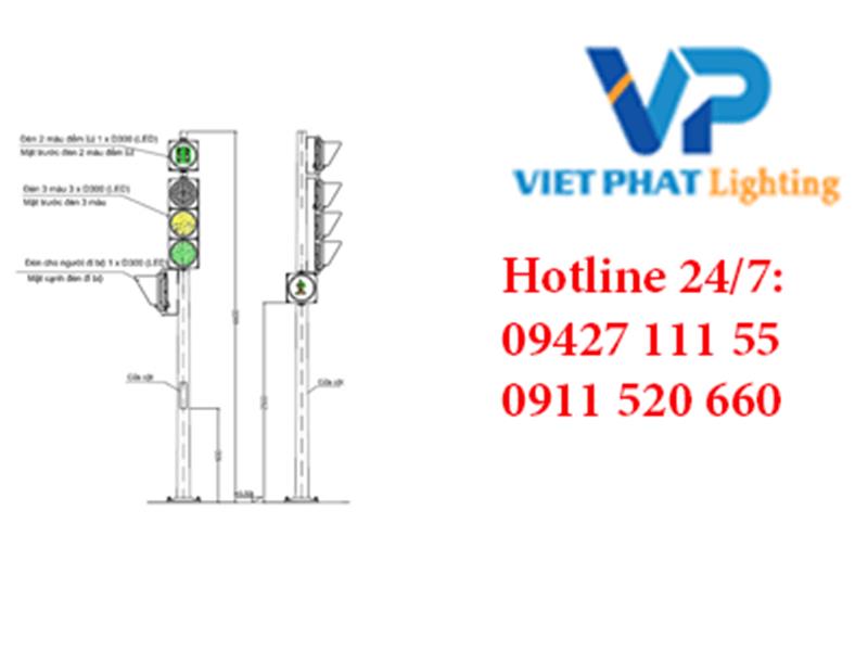 Cột đèn tín hiệu cao 2,9 - 4,4m