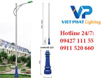 Cột thép đế gang DP02 cần đơn CD01