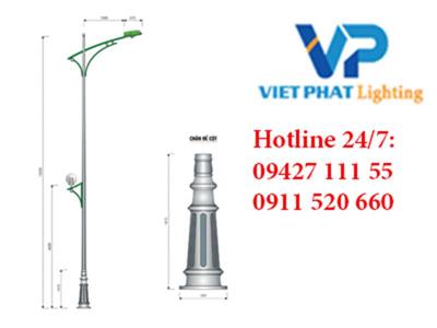 Cột thép đế gang DP01 cần đơn CD04