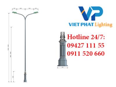 Cột thép đế gang cần kép CK06